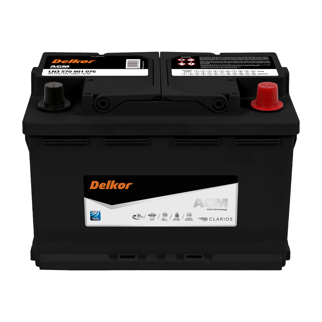 Delkor LN3 570 901 076 Premium AGM Battery 265(L)x175(W)x190(TH) CCA:760